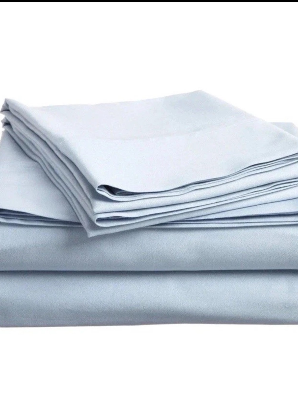 Sleep Rx 4 PC Queen Sheet Set Sky Blue Cotton Bamboo 300 TC Wicking NWT $160